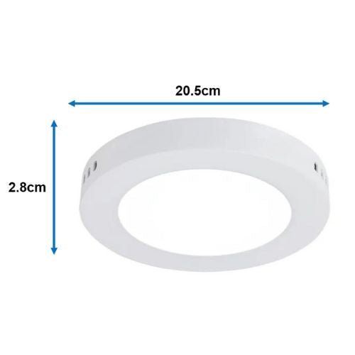 Panel Led redondo para sobreponer 18watts Blanco Frío - Wattko